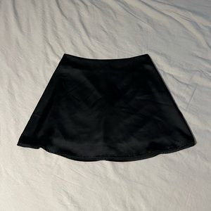Black Satin Mini Skirt Size Medium